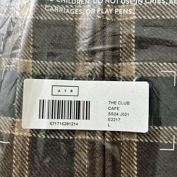 AYR The Club Cafe Linen Blend Lined Classic Luxury Jacket Size L - Picture 11 of 11